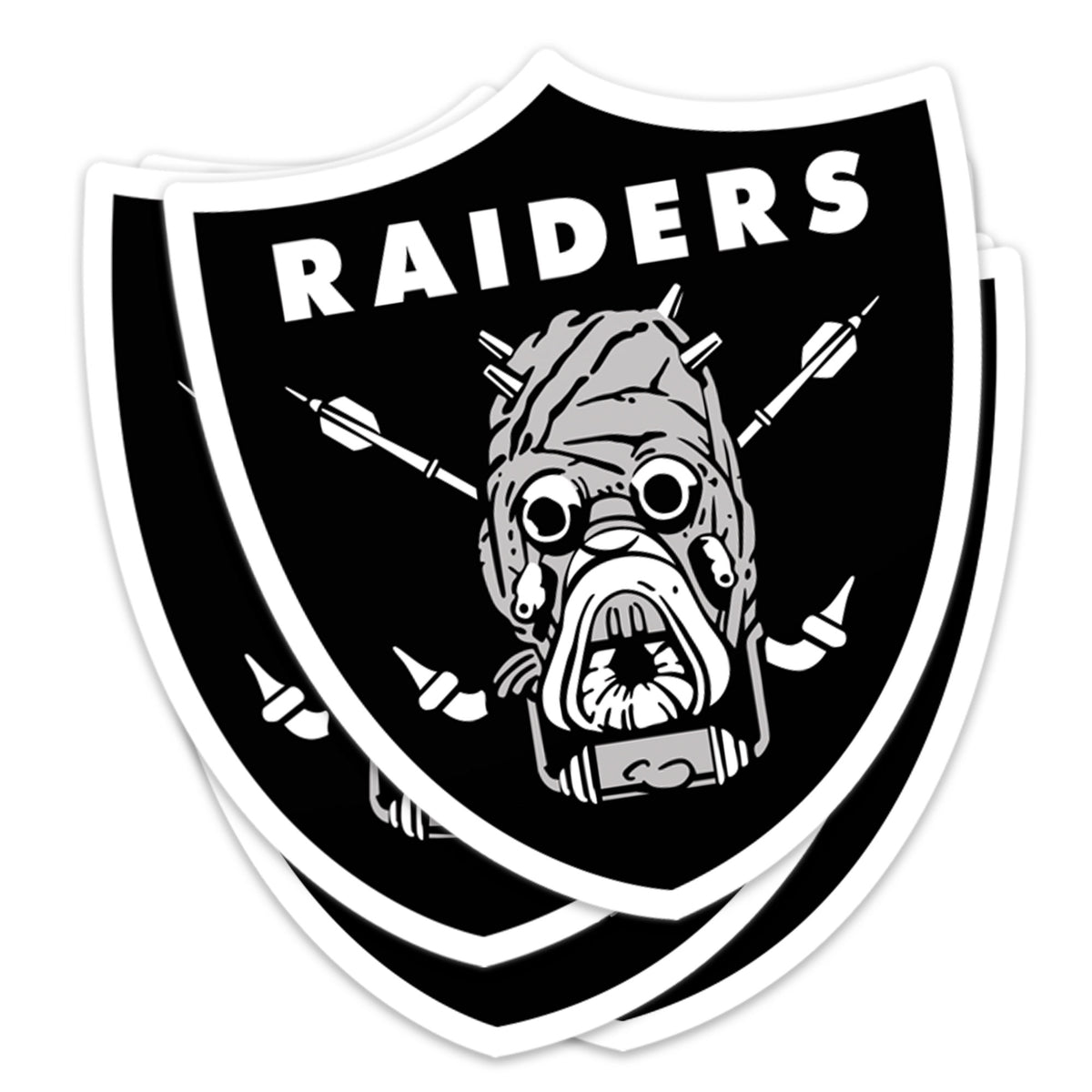 Tusken Raider x Oakland Raider Sticker 3D Printing by Muckychris