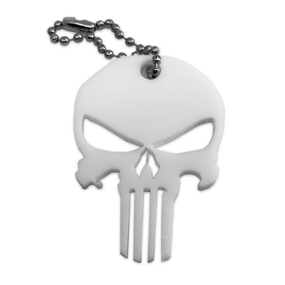 Punisher Logo | White | Keychain
