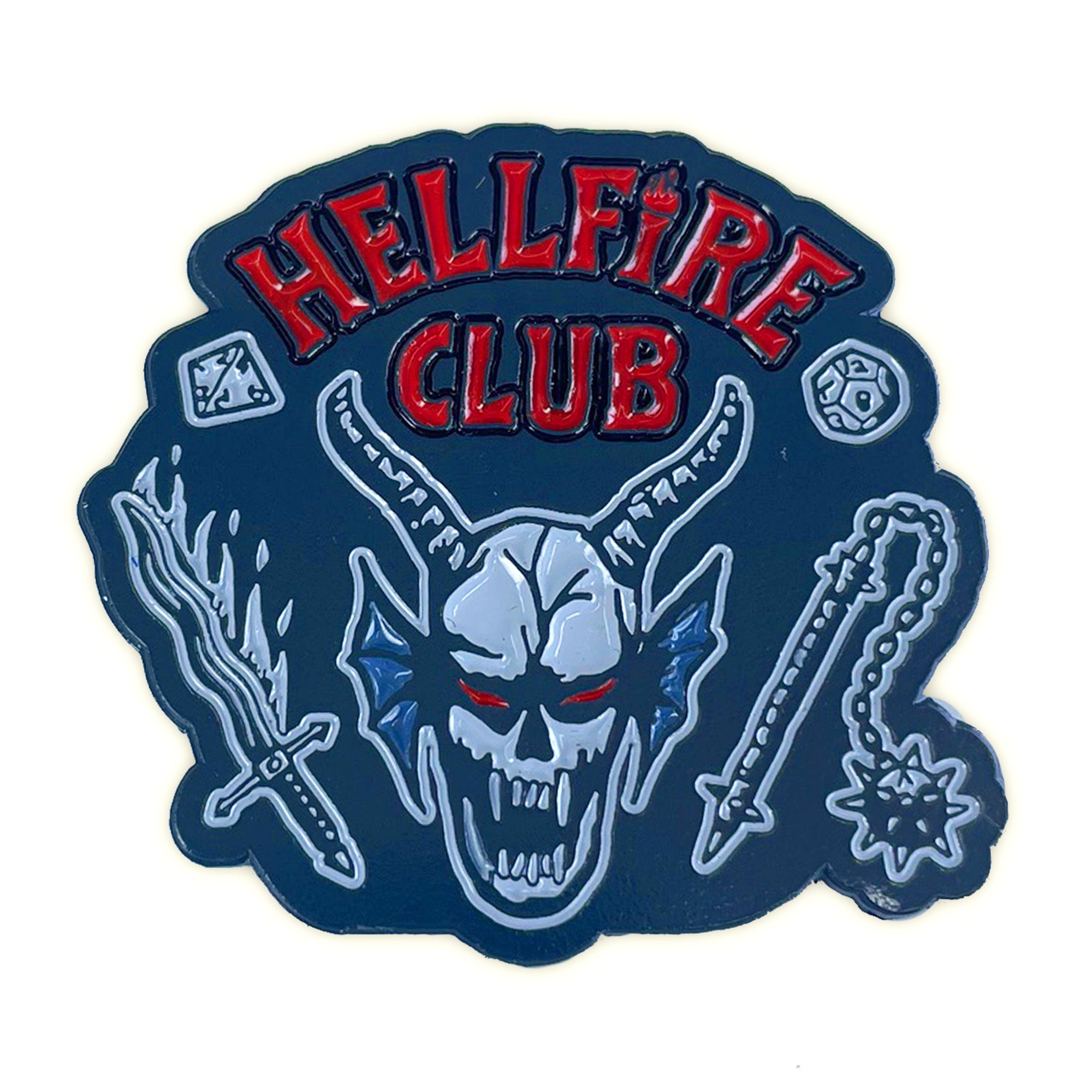 Stranger Things | Hellfire Club | 3 Versions | Enamel Pin – Muckychris, image size:2000x2000