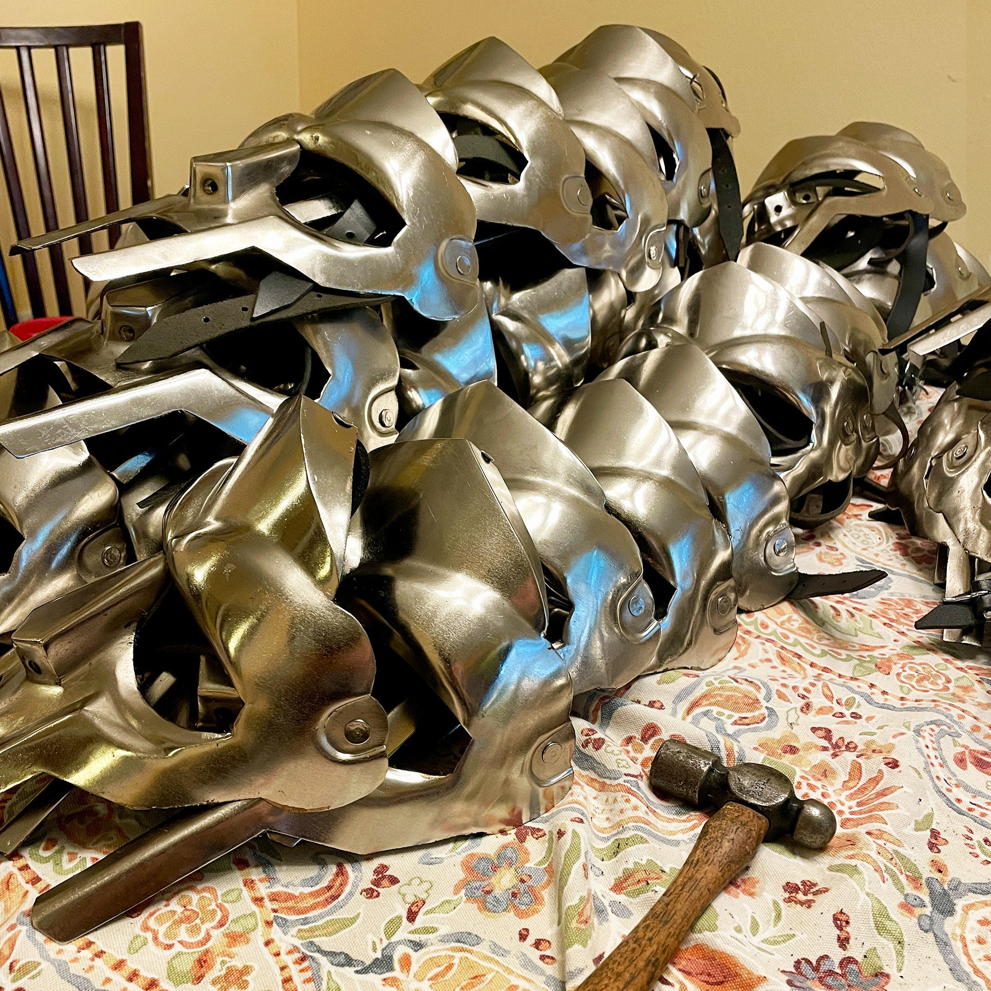 MF Doom Cosplay Mask - Steel & Leather â 3D Printing by Muckychris