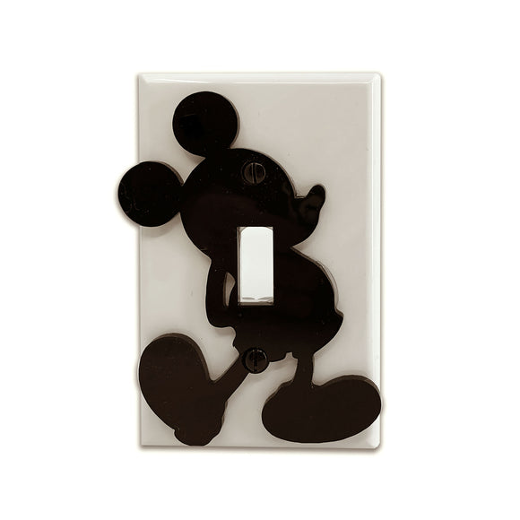 Mickey Mouse | Black on White | Light Switch Cover