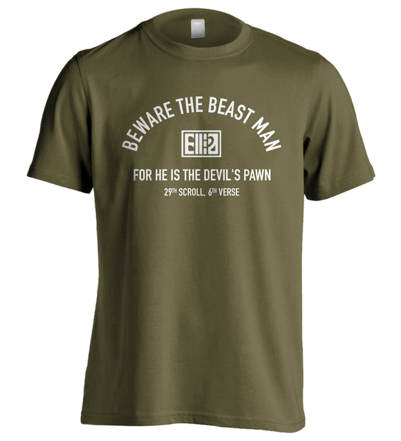 Apes | Beware The Beast Man... | Military Green T-Shirt