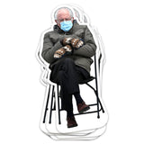 Bernie Sanders with Mittens | 3" Gloss Vinyl Sticker