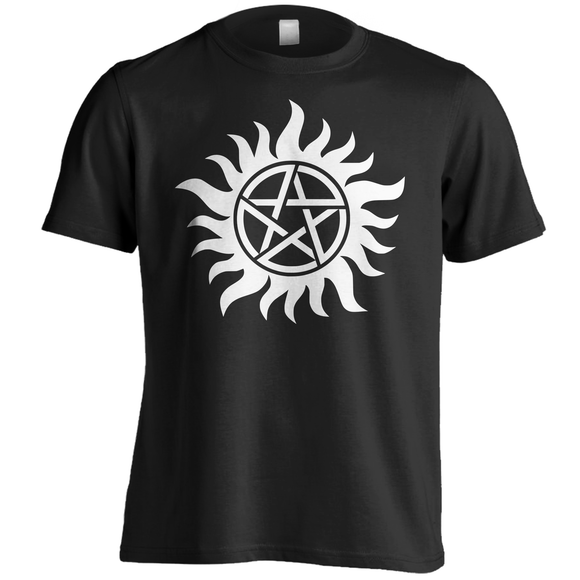 Supernatural Tee - Cosplay Shirt,  Anti Possession Symbol, Black T-Shirt